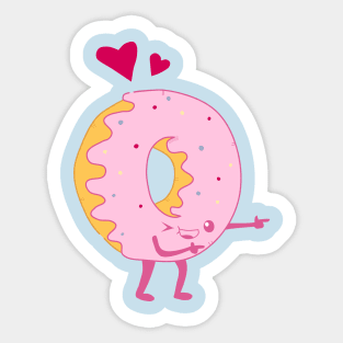 Coffee and Donut Pair - Left (Donut) Sticker